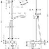 Душевая система Hansgrohe Croma 100 Showerpipe хром 27154000 - превью 2