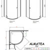 Душова кабіна RADAWAY Almatea PDJ 90x90 (Колір скла - графіт) ліва 30602-01-05N - превью 2