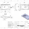 Раковина накладна Miraggio Titania 70 см білий глянець 0000250 - превью 2
