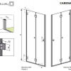 Душевая дверь 70 см (Стекло - прозрачное) RADAWAY Carena DWB 34582-01-01NL - превью 2