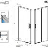 Душові двері 100 см RADAWAY Idea DWJ 387014-01-01L - превью 2