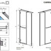 Душевые двери 110 см (Стекло - прозрачное) Radaway Carena 34333-01-01NL - превью 2