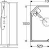 Душова кабіна 100х100 IDO Showerama 10-5 Comfort (Профіль - білий, скло - прозоре) 558.473.00.1 - превью 2