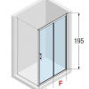 Дверь душевая Novellini Kali 2P 140 см (профиль серебро, прозрачное стекло) KALI2P134-1B - превью 2