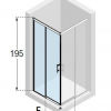 Двері душова Novellini Kali A-H для кутового входу 90 см (профіль срібло, прозоре скло) KALIAH86L-1B - превью 2