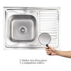 Кухонна мийка Lidz 6080-L 0.8мм Satin LIDZ6080LSAT8 - превью 3