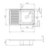 Кухонна мийка Lidz 5080-R 0.8мм Satin LIDZ5080RSAT8 - превью 2