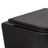 Унитаз подвесной Qtap Robin Rimless черный матовый QT13332141ERMB с сиденьям soft-close - превью 7