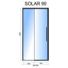 Душевая дверь Rea Solar 90x195 (Профиль - черный, стекло - прозрачное) REA-K6319 - превью 2