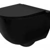 Підвісний унітаз Rea Carlo Mini Rimless чорний матовий REA-C8489 з сидіннями Soft Close - превью 1