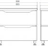 Тумба для підлоги Mirater Сакраменто 90 см білий 000005557 з умивальником Глорія - превью 2