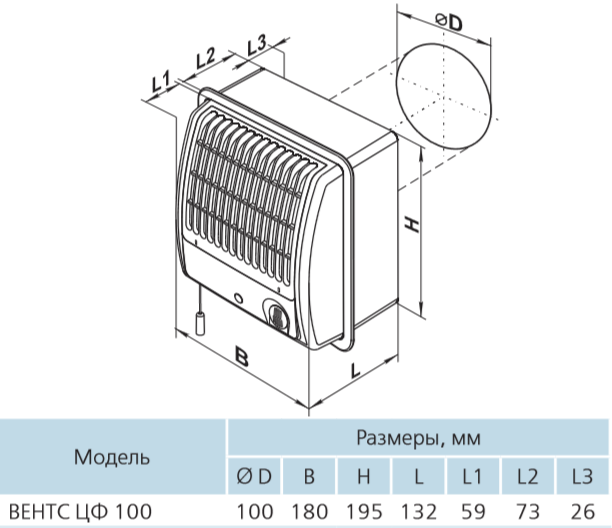 Відцентровий вентилятор Vents ЦФ 100 В - фото 2