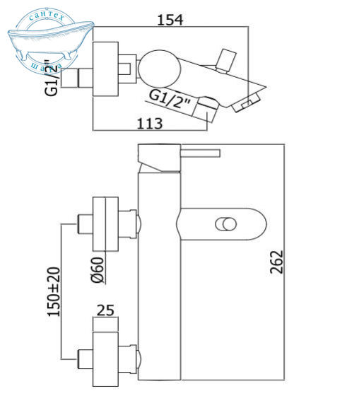 Змішувач для ванни Paffoni Light хром LIG023CR - фото 2