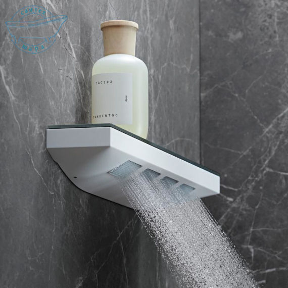 Бічний душ 500 з душовою полицею Hansgrohe Rainfinity, 1 тип струменя (колір - білий матовий / скло чорне) 26243700 - фото 4