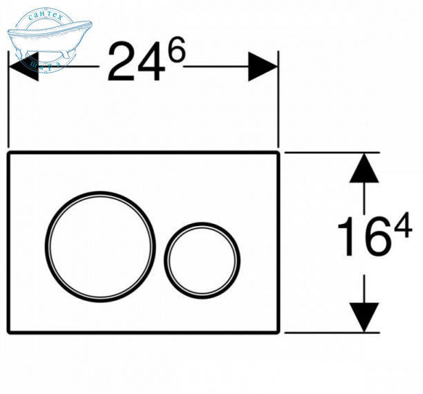 Панель смыва для унитаза Geberit Sigma20 двойной смыв белый матовый/хром 115.882.JT.1 - фото 2