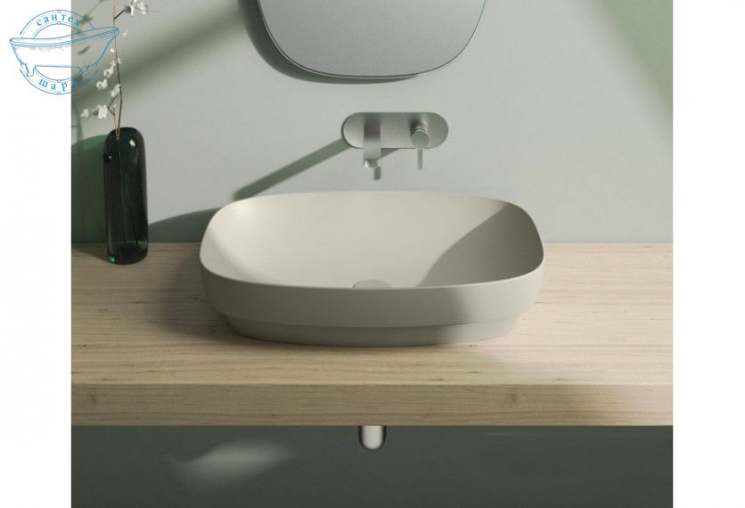 Раковина для ванной накладная Catalano Colori 65х40 (Серый матовый) 165AGRLXGS - фото 3
