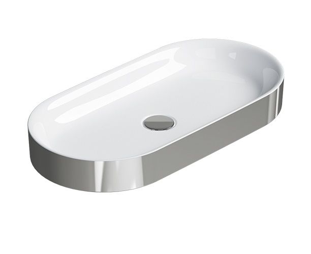 Раковина для ванної Catalano Horizon 70х35 см білий / срібло 170AHZBA - фото 1
