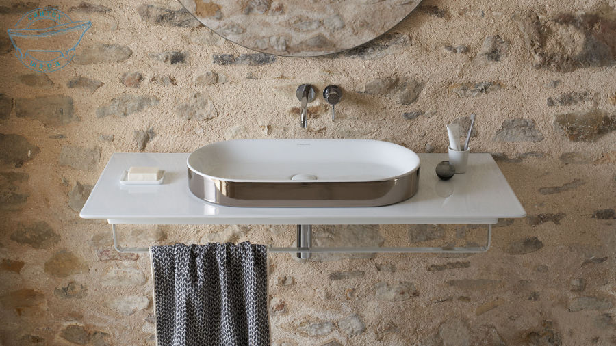 Раковина для ванної Catalano Horizon 70х35 см білий / срібло 170AHZBA - фото 3