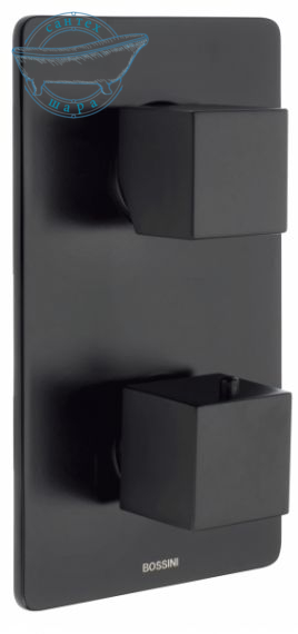 Змішувач прихованого монтажу з термостатом Bossini Cube чорний матовий Z00061000073005 - фото 1