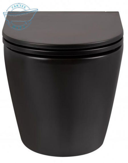 Унитаз подвесной Qtap Robin Rimless черный матовый QT13332141ERMB с сиденьям soft-close - фото 5
