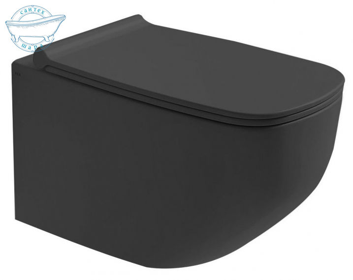 Сидіння для унітазу AXA White Jam чорний матовий AF3307 з функцією Soft Close - фото 2