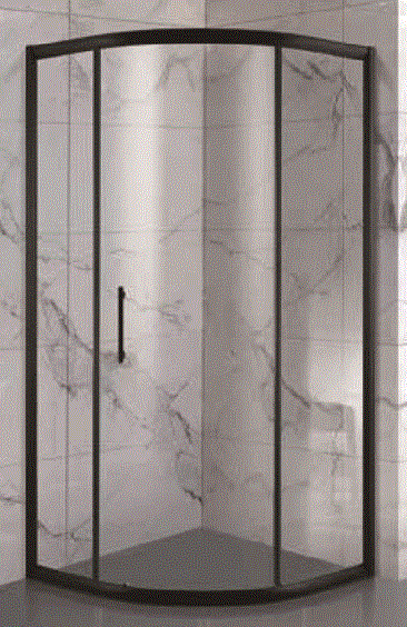 Душова кабіна ASIGNATURA Altea 90x90 (Профіль - чорний матовий, скло-прозоре) 29020802 - фото 1