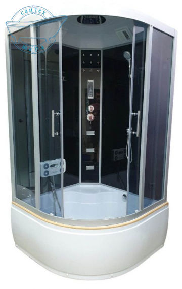 Гидромассажный бокс Atlantis 110x110 (Профиль - хром, стекло - матовое) L-508-A (GR) - фото 1