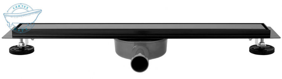Душовий канал Rea Neo Pro 90 см REA-G8908 з чорною решіткою під плитку - фото 5