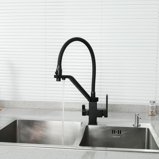 Змішувач для кухні GAPPO чорний G4317-6 під фільтровану воду - фото 3