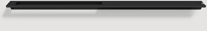 Полиця з сушаркою для рушників Liberta Slim 100 см чорний матовий - фото 2
