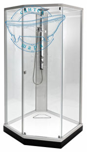 IDO Showerama 8-5 49850-29-809  переднее стекло с узором Dandelion ll , заднее стекло узорчатое
