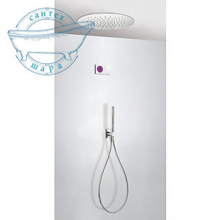 Електронна душова система з термостатом Tres Shower Technology хром / білий 09286555
