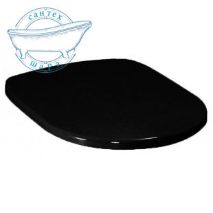 Сиденье с крышкой для унитаза ArtCeram Azuley с функцией Soft Close, цвет черный AZA001 03; 71