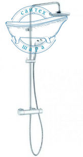 Душевая система Kludi Logo Dual Shower System 1S с термостатом 6809505-00