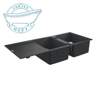 Мойка для кухни прямоугольная Grohe K500 80-C 116/50 2.0 композитная черный 31647AP0