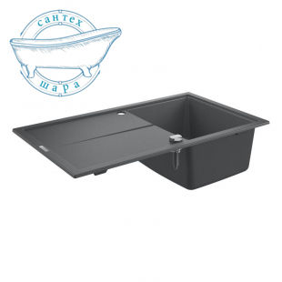 Мойка для кухни прямоугольная композитная Grohe K400 50-C 86/50 1.0 серый 31640AT0