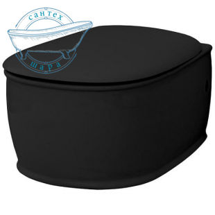 Унітаз підвісний ArtCeram Azuley без сидіння, колір чорний AZV001 03; 00