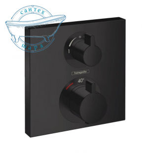 Змішувач для душу з термостатом на 2 споживача Hansgrohe Ecostat Square (колір - чорний матовий) 15714670