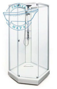 Душевая кабина 100х100 IDO Showerama 10-5 Comfort (Профиль - серебряный, стекло - прозрачное) 558.484.00.1