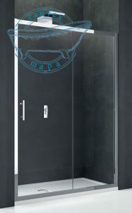 Двері душова Novellini Kali 2P 110 см (профіль срібло, прозоре скло) KALI2P104-1B