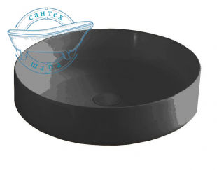 Раковина для ванної ArtCeram Cognac Ø 48 см чорний глянсовий COL002 03; 00