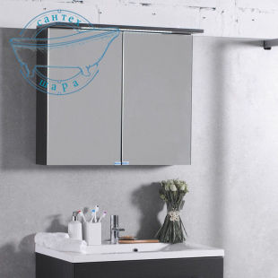 Зеркальный шкаф 80 см Fancy Marble (Буль-Буль) с диодной подсветкой MC-10 (ШЗ-10)