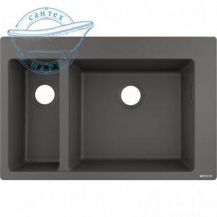 Мийка для кухні вбудована Hansgrohe S51 S510-F635 SilicaTec сірий камінь 43315290