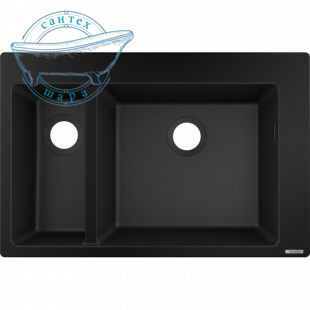 Мийка для кухні вбудована Hansgrohe S51 S510-F635 SilicaTec чорний графіт 43315170