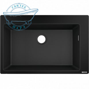 Мойка для кухни встраиваемая Hansgrohe S51 S510-F660 SilicaTec черный графит 43313170
