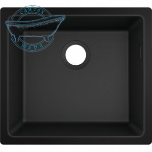 Мийка для кухні під стільницю Hansgrohe S51 S510-U450 SilicaTec чорний графіт 43431170