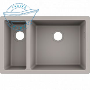 Мойка для кухни под столешницу Hansgrohe S51 S510-U635 SilicaTec серый бетон 43433380