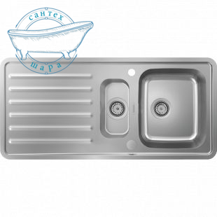 Мийка для кухні Hansgrohe S41 S4113-F540 107,5х50,5 см нержавіюча сталь 43339800