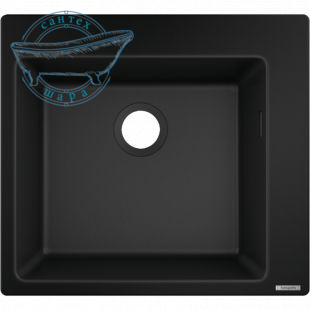 Мойка для кухни встраиваемая Hansgrohe S51 S510-F450 SilicaTec черный графит 43312170