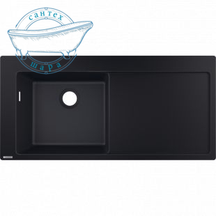 Мийка для кухні вбудована Hansgrohe S51 S510-F770 SilicaTec чорний графіт 43330170